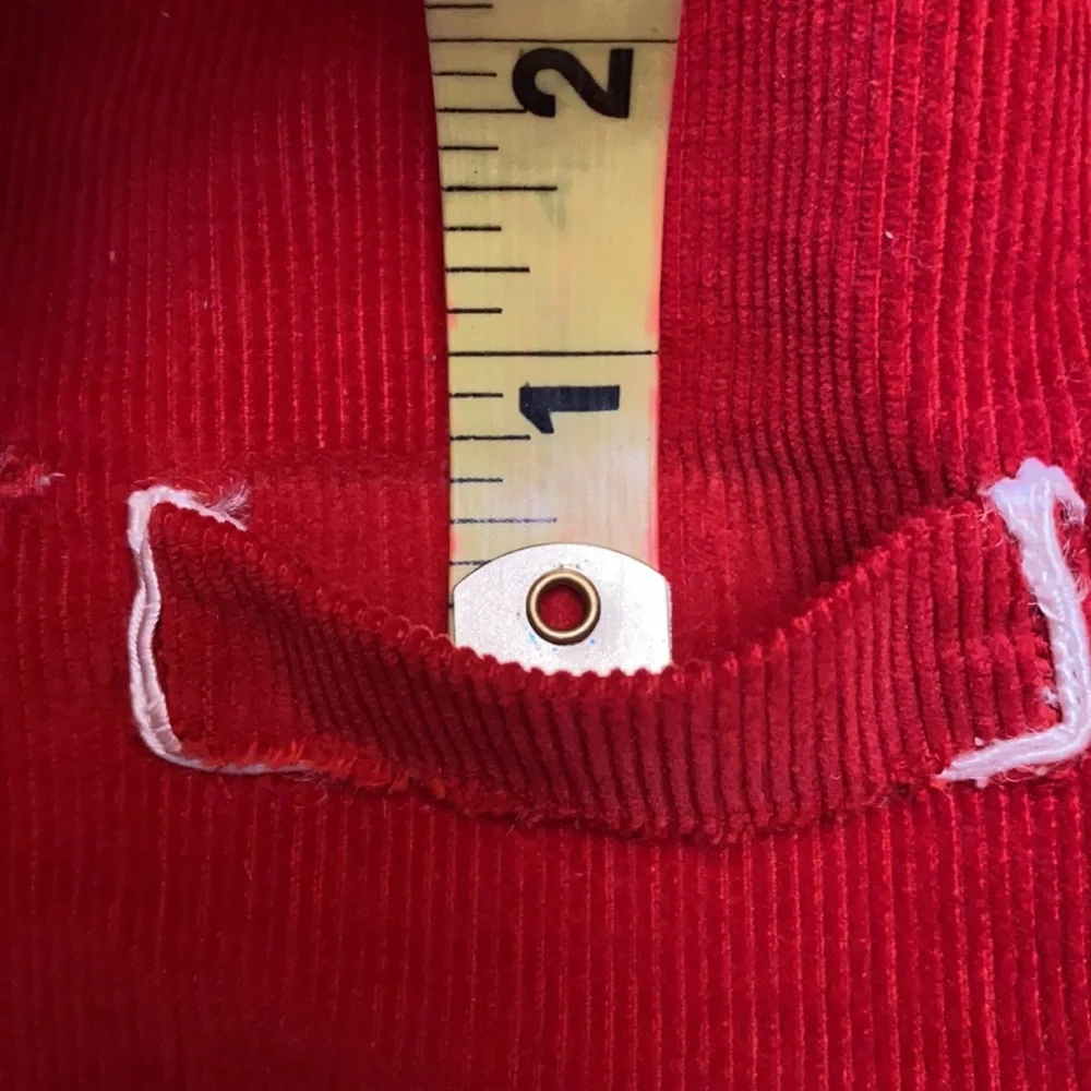 Vintage Buttons & Red corduroy Unisex Childs Vest